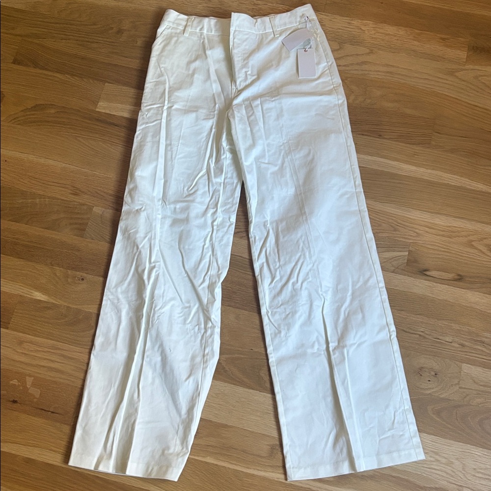 Good American Cream Trousers